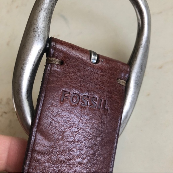 New Fossil Genuine Leather Belt Brown Size M